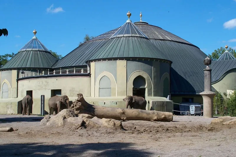 The Elephant House at Hellabrunn Zoo (Tierpark Hellabrunn) in Munich